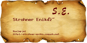 Strohner Enikő névjegykártya